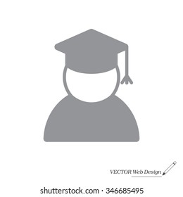 Graduation cap line icon