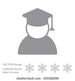 Graduation cap line icon