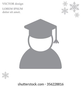 Graduation cap line icon