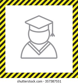 Graduation cap line icon