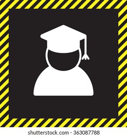 Graduation cap line icon