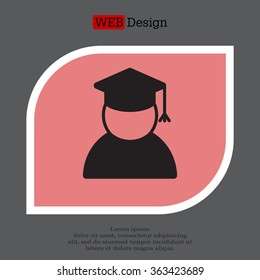 Graduation cap line icon