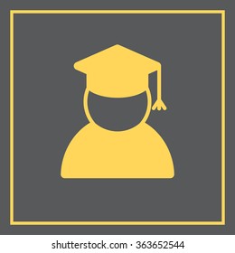 Graduation cap line icon