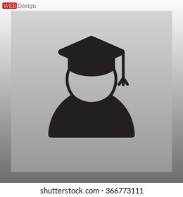 Graduation cap line icon