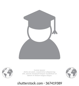 Graduation cap line icon