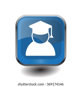 Graduation cap line icon