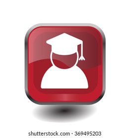 Graduation cap line icon