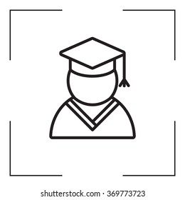 Graduation cap line icon