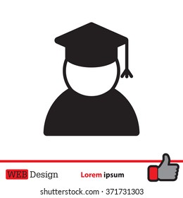 Graduation cap line icon