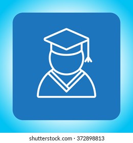 Graduation cap line icon