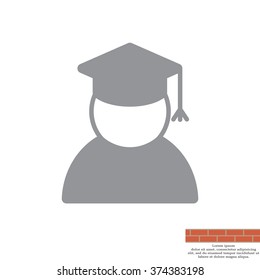 Graduation cap line icon