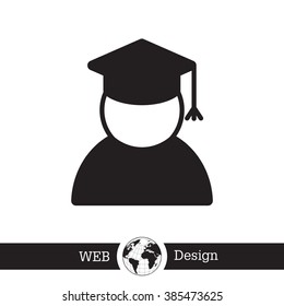 Graduation cap line icon