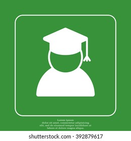 Graduation cap line icon