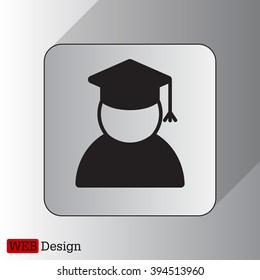 Graduation cap line icon