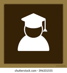 Graduation cap line icon
