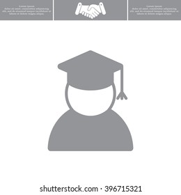 Graduation cap line icon