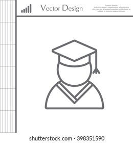 Graduation cap line icon