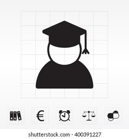 Graduation cap line icon