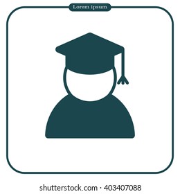Graduation cap line icon