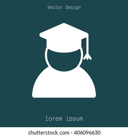 Graduation cap line icon