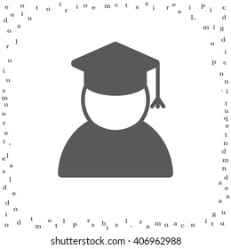 Graduation cap line icon