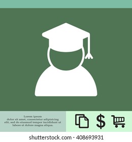 Graduation cap line icon