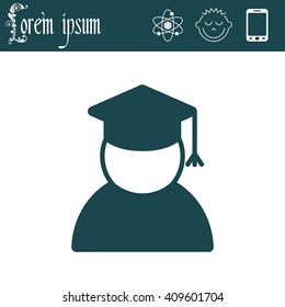 Graduation cap line icon