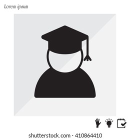 Graduation cap line icon
