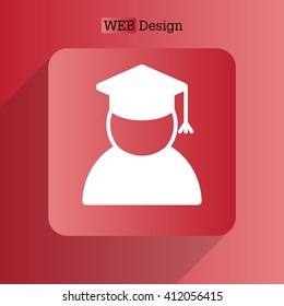 Graduation cap line icon