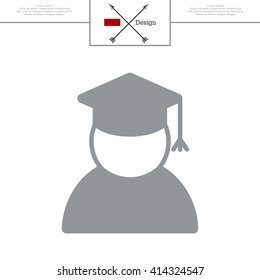 Graduation cap line icon