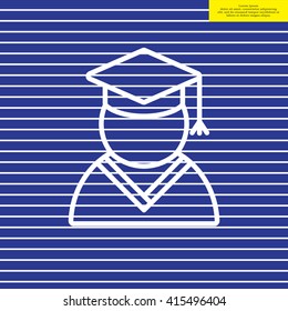 Graduation cap line icon