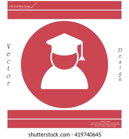 Graduation cap line icon