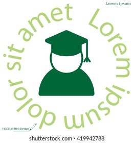 Graduation cap line icon