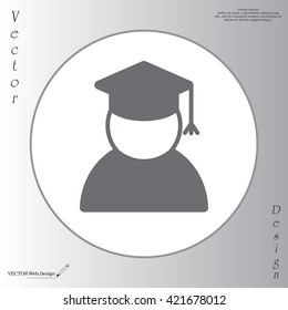 Graduation cap line icon