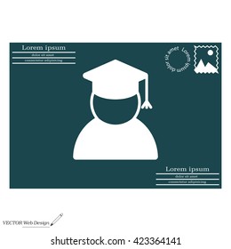 Graduation cap line icon