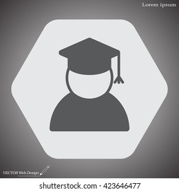 Graduation cap line icon