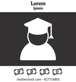 Graduation cap line icon