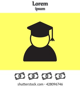Graduation cap line icon