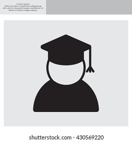 Graduation cap line icon