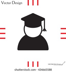 Graduation cap line icon