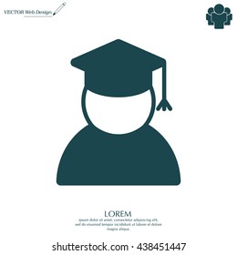 Graduation cap line icon