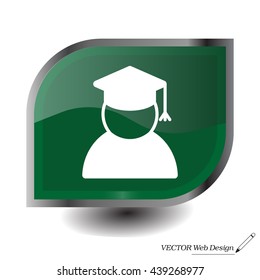 Graduation cap line icon