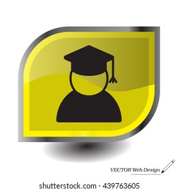 Graduation cap line icon