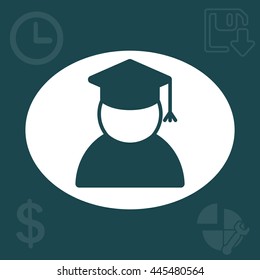 Graduation cap line icon