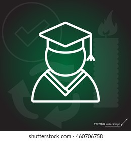 Graduation cap line icon
