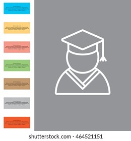 Graduation cap line icon
