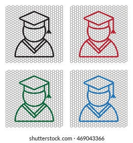 Graduation cap line icon