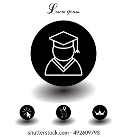 Graduation cap line icon