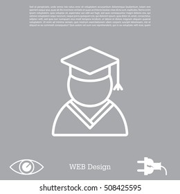 Graduation cap line icon