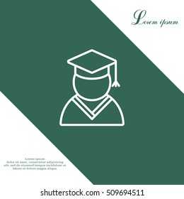 Graduation cap line icon